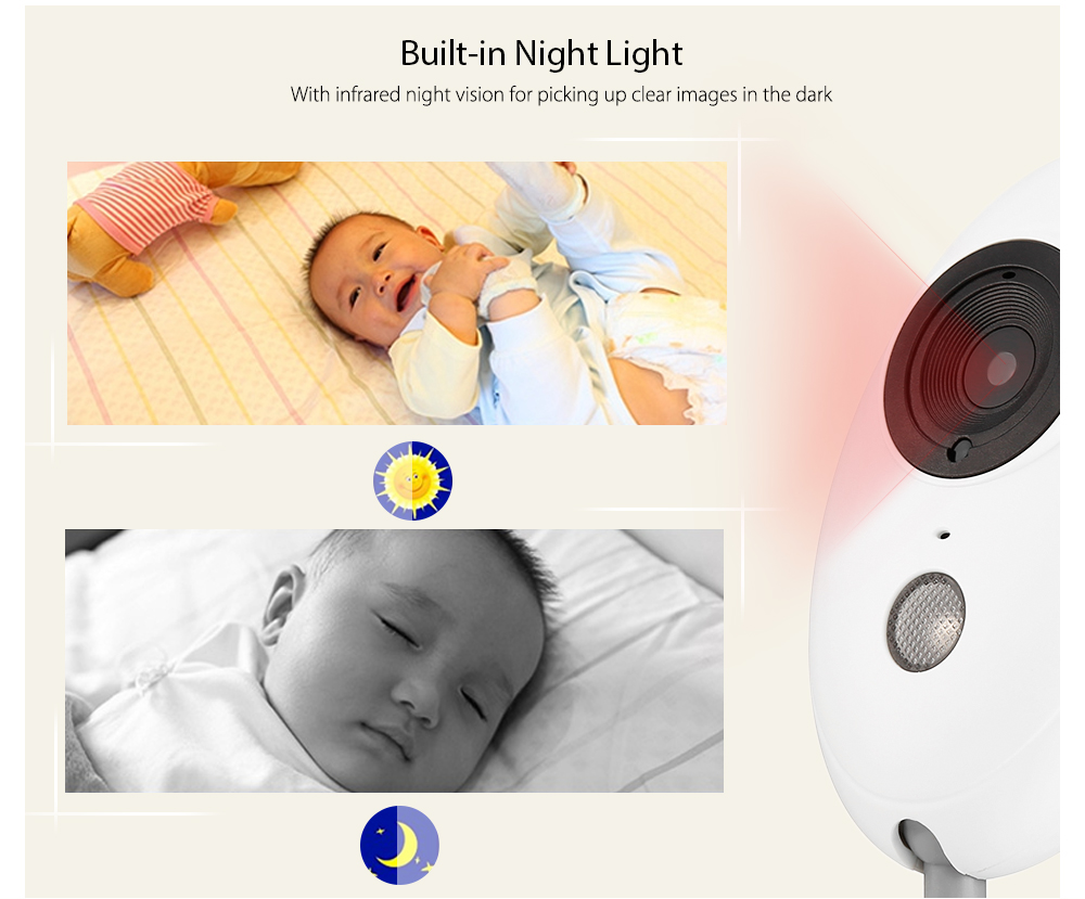 XF808 Wireless Digital Video Baby Monitor Night Vision Temperature Sensor XF808 Wireless Digital Video Baby Monitor Night Vision Temperature Sensor