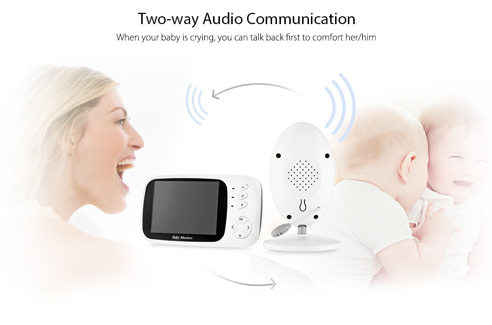 XF808 Wireless Digital Video Baby Monitor Night Vision Temperature Sensor