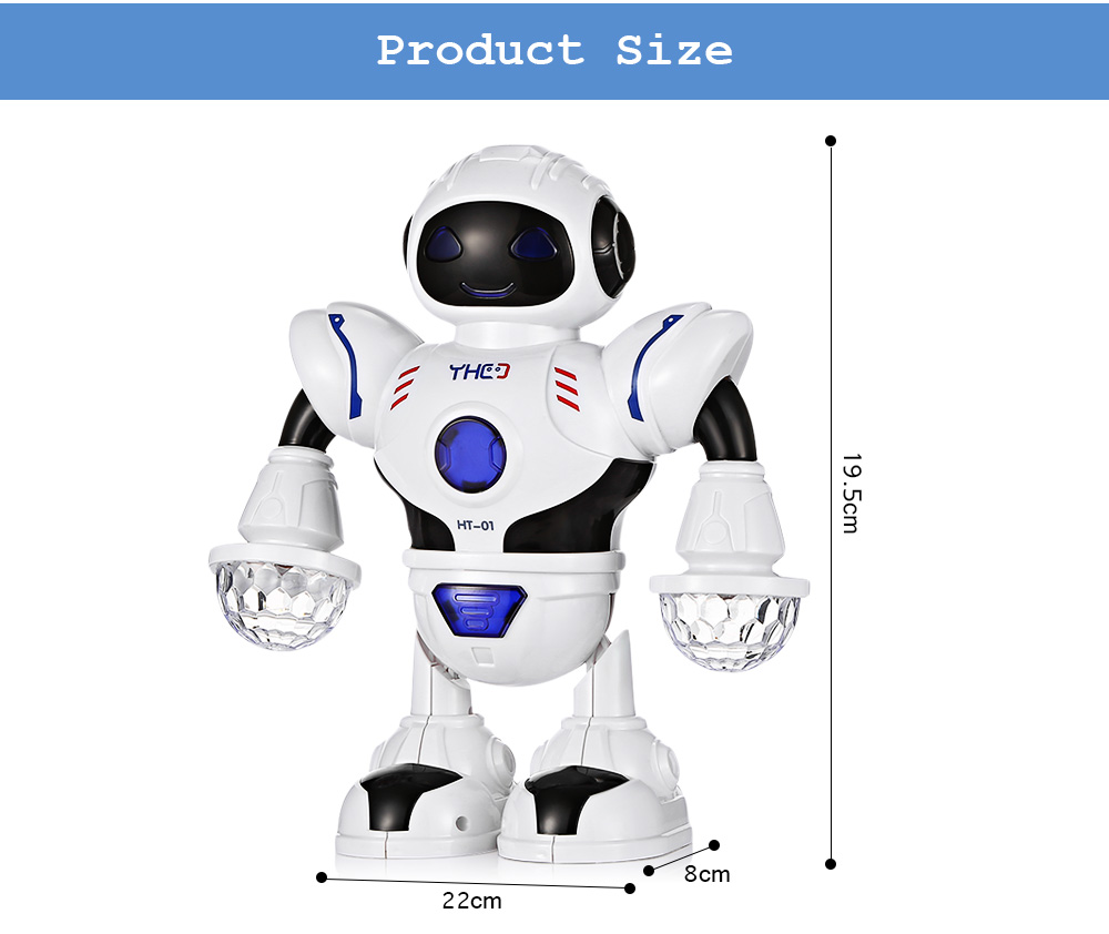 HT- 01 Kids Electronic Smart Space Dancing Robot with Music LED Light