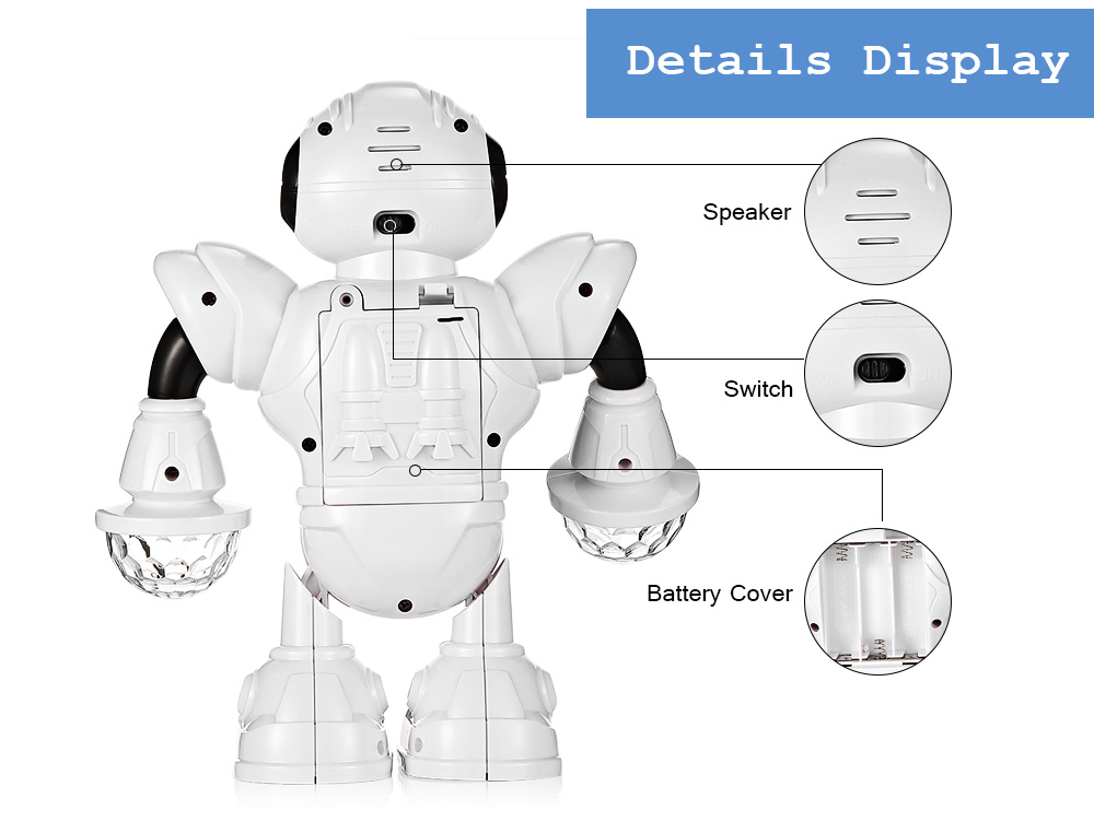 HT- 01 Kids Electronic Smart Space Dancing Robot with Music LED Light