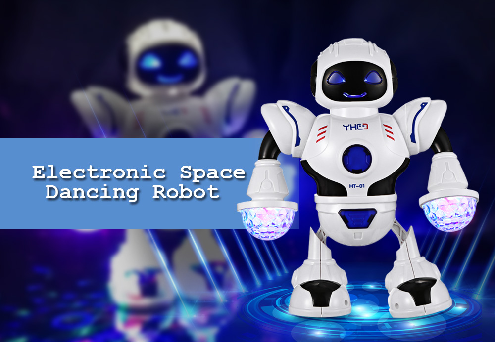 HT- 01 Kids Electronic Smart Space Dancing Robot with Music LED Light