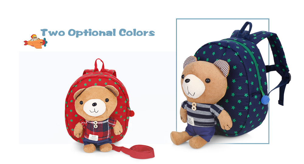 Toddler Backpack Children School Bag with Detachable Cute Bear Animal / Leash