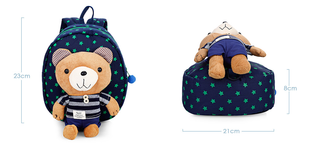 Toddler Backpack Children School Bag with Detachable Cute Bear Animal ...