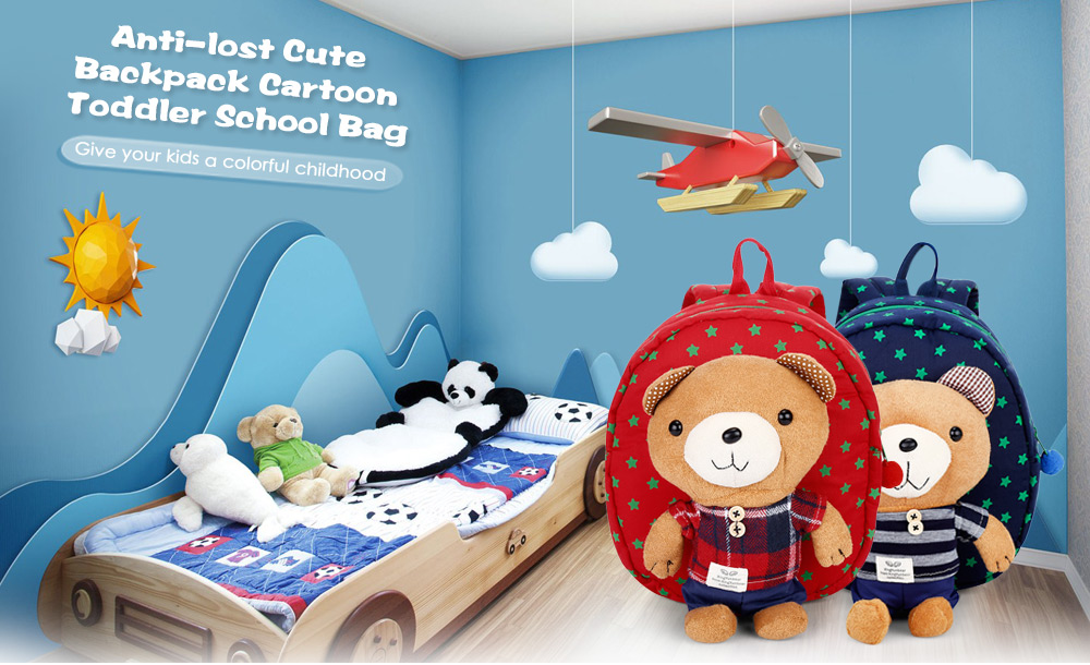Toddler Backpack Children School Bag with Detachable Cute Bear Animal / Leash Toddler Backpack Children School Bag with Detachable Cute Bear Animal / Leash