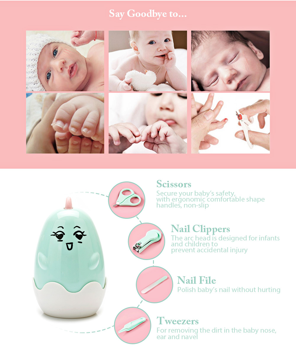 Baby Nail Care Set Includes Clippers / Scissors / Tweezers / File with Box Baby Nail Care Set Includes Clippers / Scissors / Tweezers / File with Box