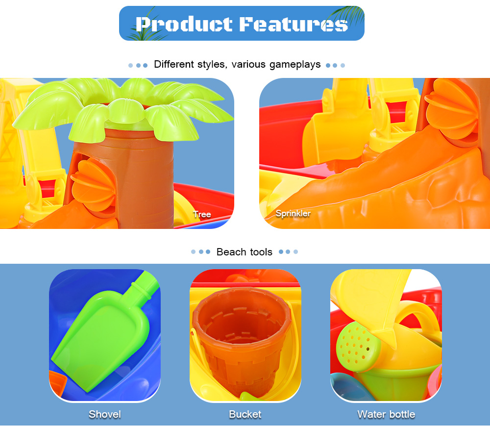 THE NORTH E HOME 9826 Kids Sand Water Round Table Beach Tools Toy THE NORTH E HOME 9826 Kids Sand Water Round Table Beach Tools Toy
