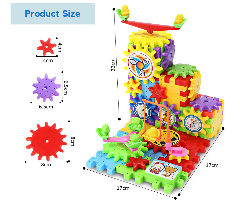 DIY Electric Assembled Gears Building Blocks Educational Toy