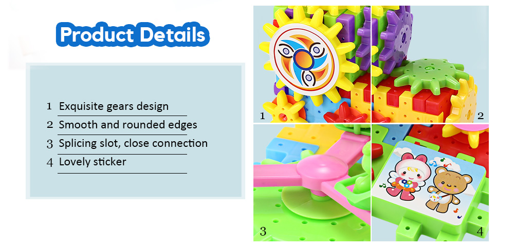DIY Electric Assembled Gears Building Blocks Educational Toy DIY Electric Assembled Gears Building Blocks Educational Toy