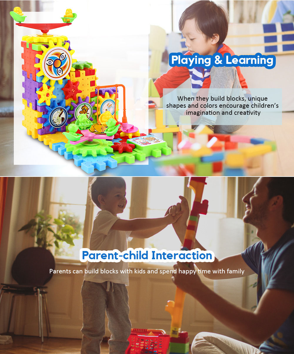 DIY Electric Assembled Gears Building Blocks Educational Toy DIY Electric Assembled Gears Building Blocks Educational Toy