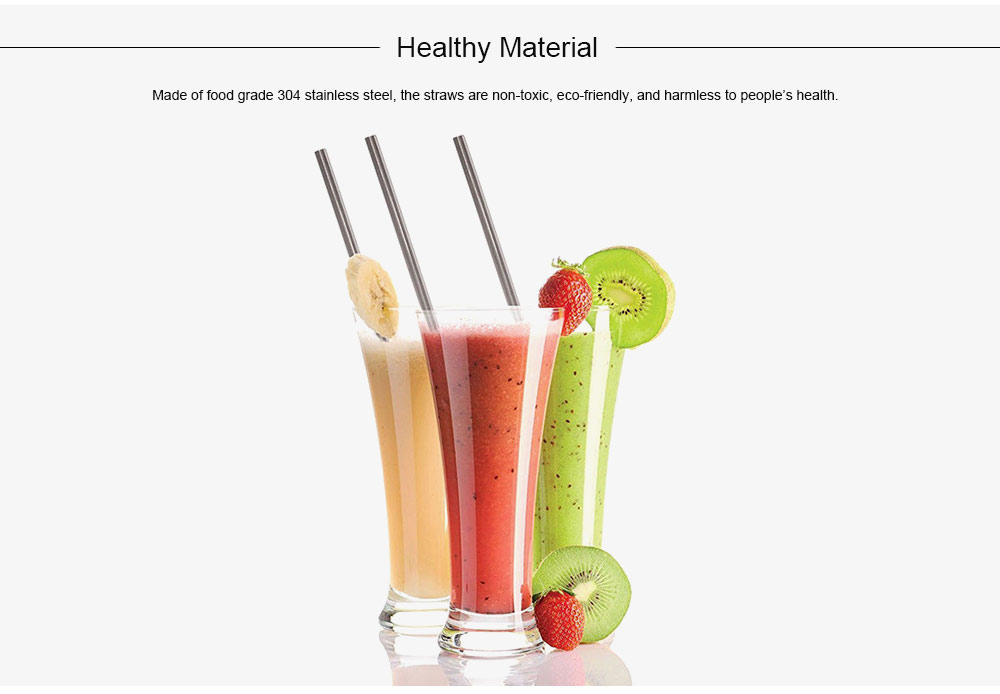 304 Stainless Steel Coffee Milk Tea Drink Straws Set 304 Stainless Steel Coffee Milk Tea Drink Straws Set