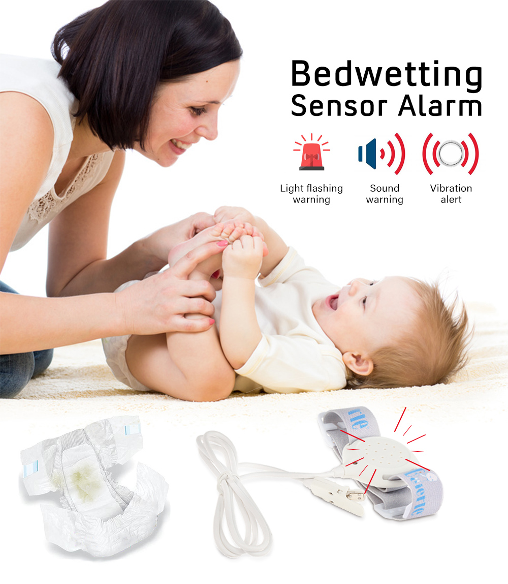 Beierle Bedwetting Sensor Alarm Wet Reminder for Baby Kids