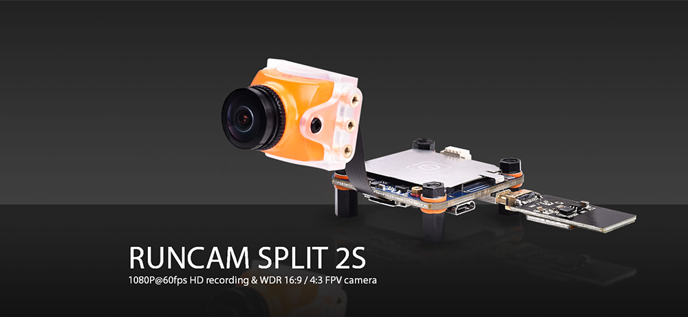 RunCam Split 2S FOV 170-degree Super WDR Mini FPV Camera 1080P 60fps DVR HD Recording OSD for RC Drone