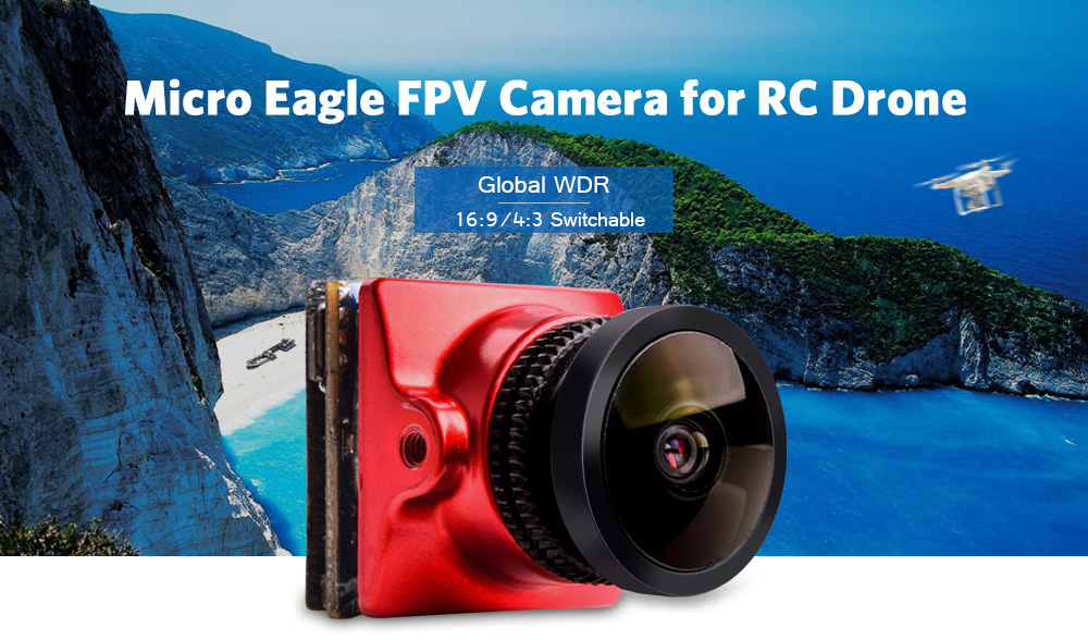 RunCam Micro Eagle CMOS 800TVL Global WDR 16:9 / 4:3 Switchable FPV Camera