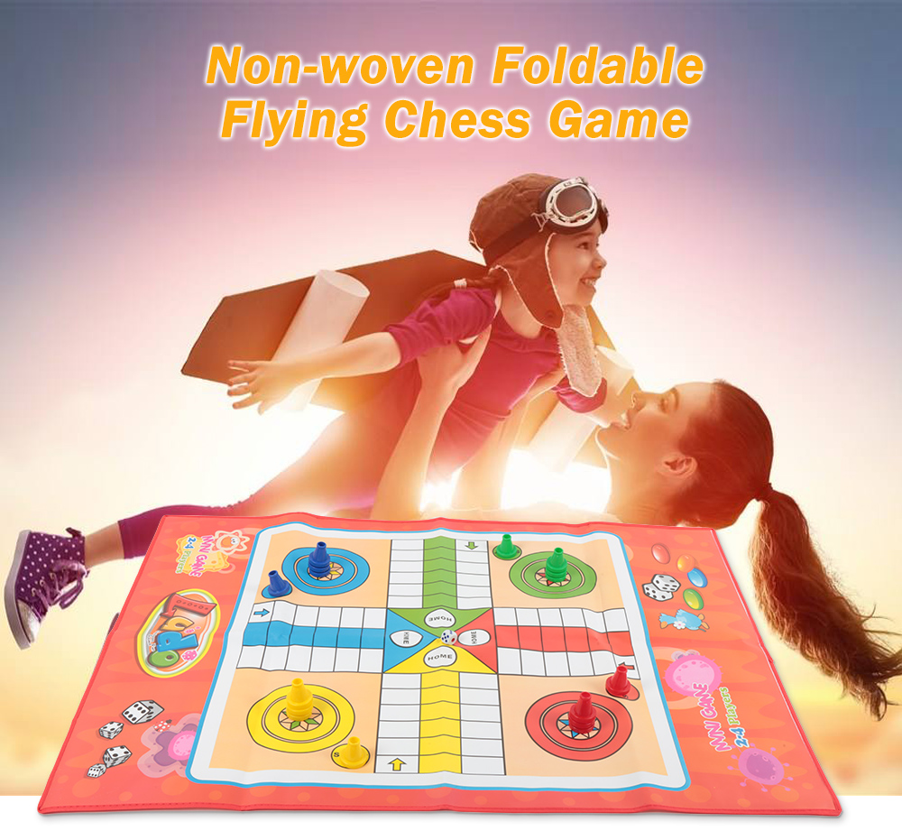 Foldable Non-woven Flying Chess Ludo Game