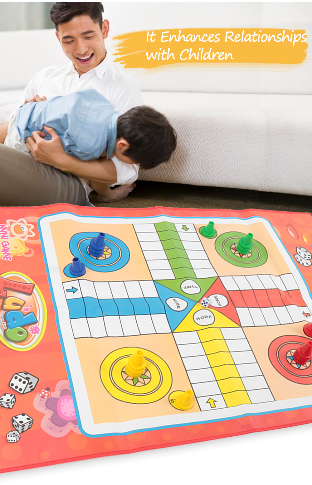 Foldable Non-woven Flying Chess Ludo Game Foldable Non-woven Flying Chess Ludo Game