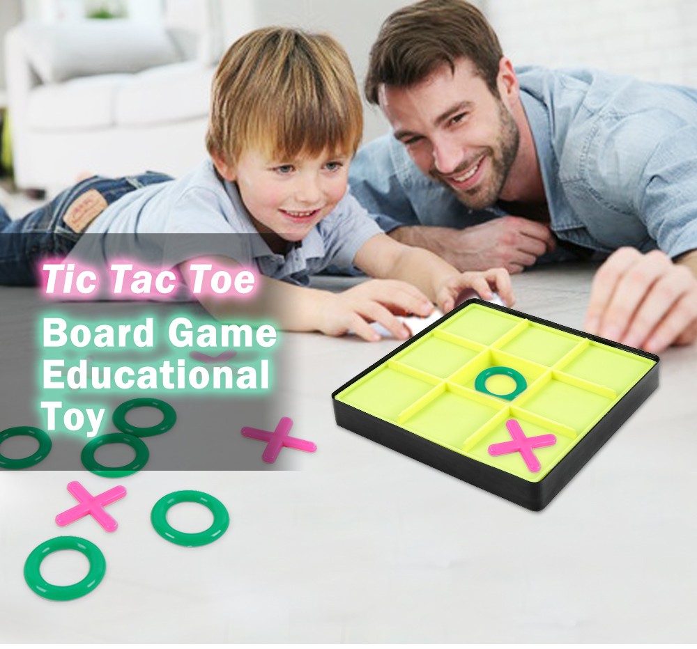 Tic Tac Toe Puzzle Board Game OX Chess Educational Toy