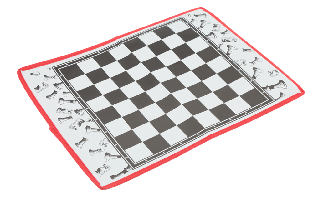 Portable Folding International Chessboard with Plastic Chess Pieces