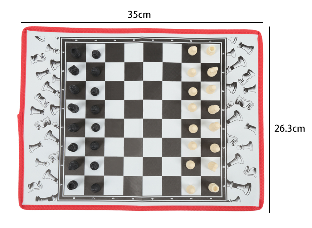 Portable Folding International Chessboard with Plastic Chess Pieces Portable Folding International Chessboard with Plastic Chess Pieces