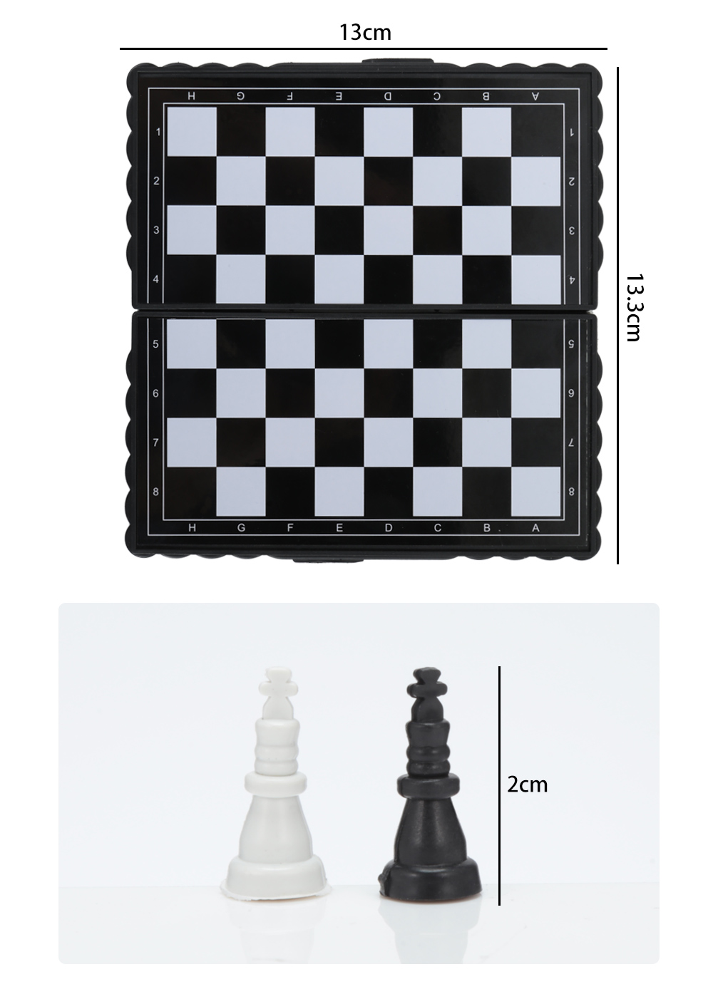 Magnetic Travel Chess Set with Folding Chess Board for Kids Adults