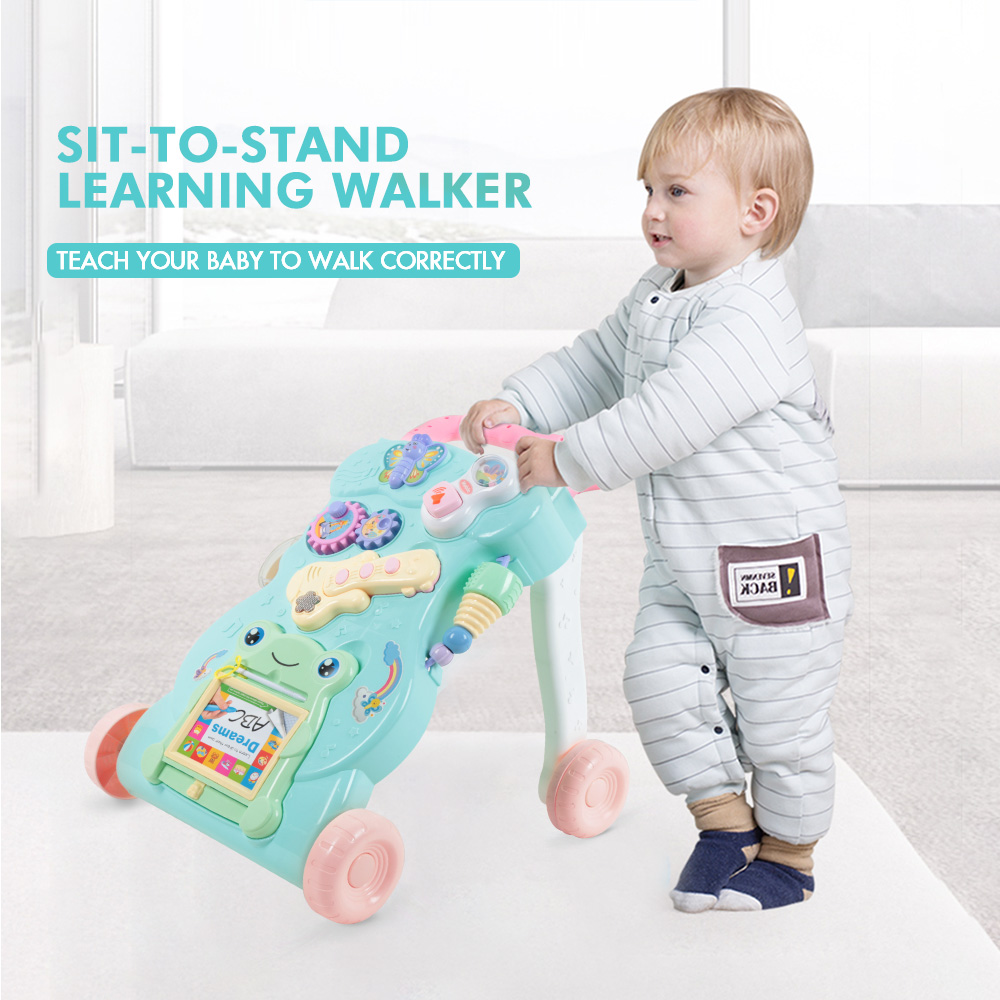 Multifunction Baby Rollover Prevention Sit-to-Stand Learning Walker