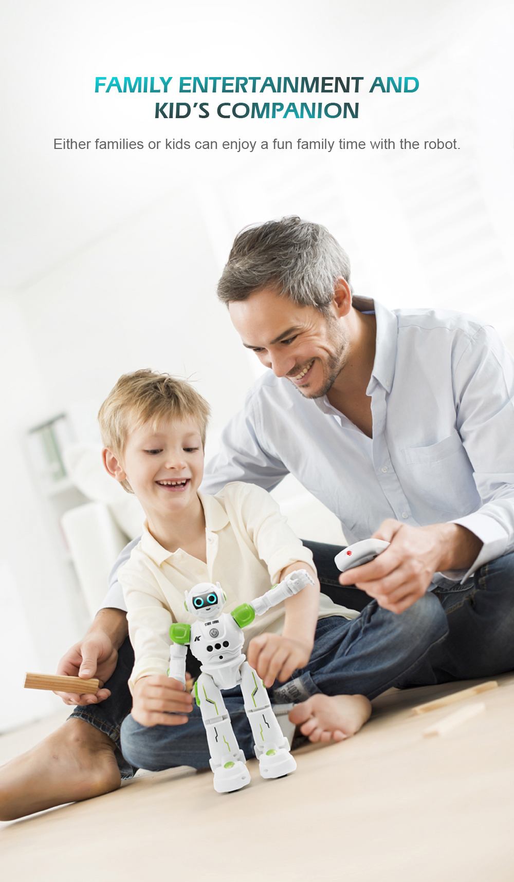 JJRC R11 Cady Wike Robot Song Dance Light Gliding Toy for Children JJRC R11 Cady Wike Robot Song Dance Light Gliding Toy for Children