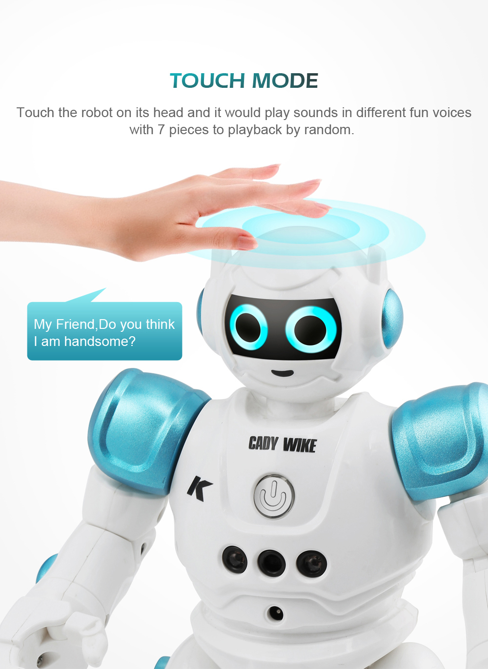 JJRC R11 Cady Wike Robot Song Dance Light Gliding Toy for Children JJRC R11 Cady Wike Robot Song Dance Light Gliding Toy for Children