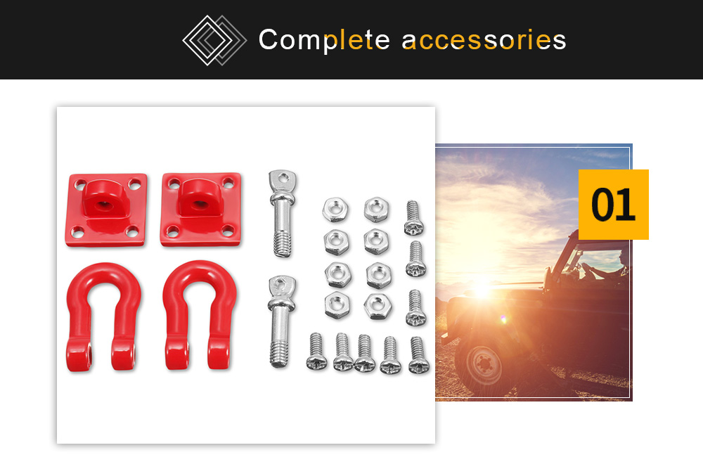 WPL Metal Trailer Hook Shackles Buckle for WPL RC Car Crawler Military Truck WPL Metal Trailer Hook Shackles Buckle for WPL RC Car Crawler Military Truck
