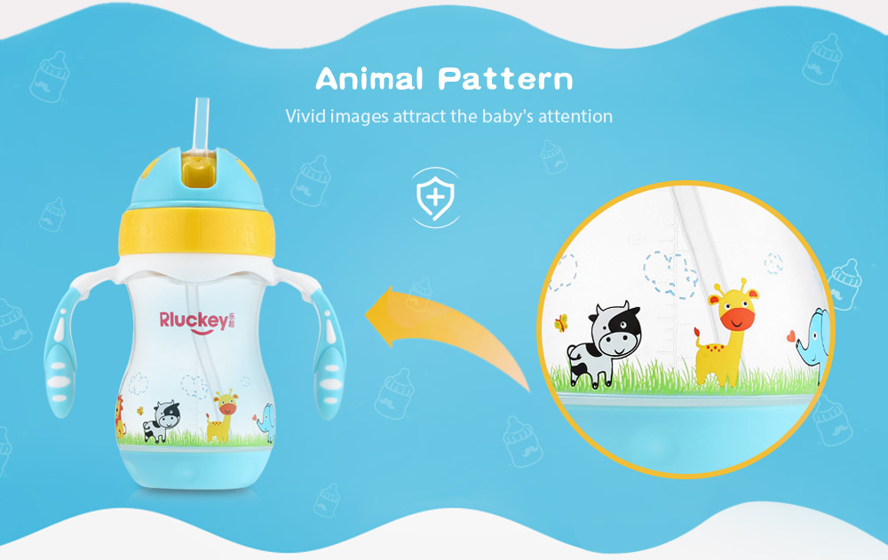 Rluckey L - SH005 240ml Slide Cover Binaural Straw Cup Baby Kettle Rluckey L - SH005 240ml Slide Cover Binaural Straw Cup Baby Kettle