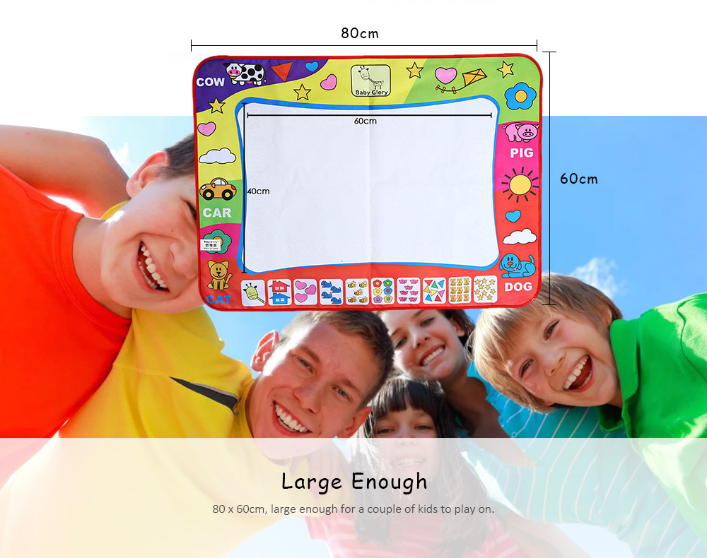 Magic Water Drawing Mat Large Doodle Painting Board with 2 Pens Magic Water Drawing Mat Large Doodle Painting Board with 2 Pens