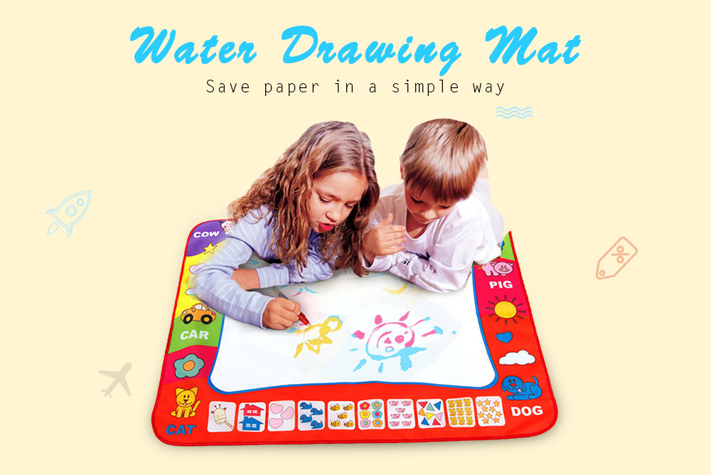 Magic Water Drawing Mat Large Doodle Painting Board with 2 Pens Magic Water Drawing Mat Large Doodle Painting Board with 2 Pens
