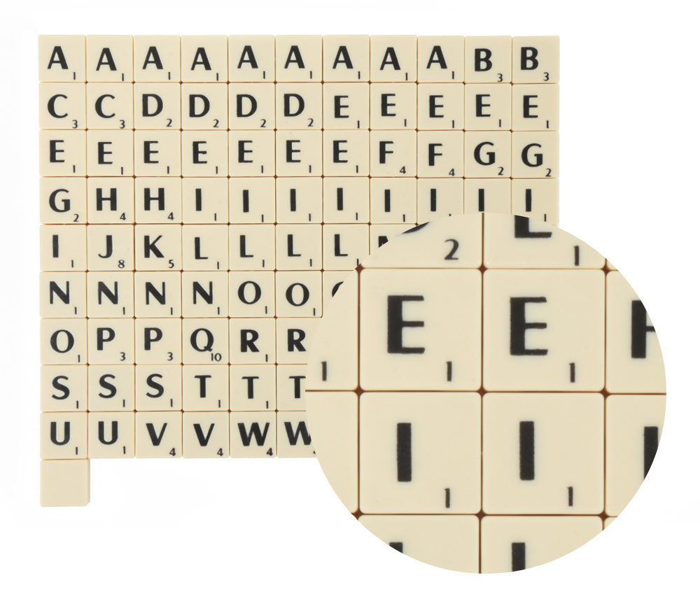 100pcs Plastic Scrabble Blocks Letters Alphabet Tiles