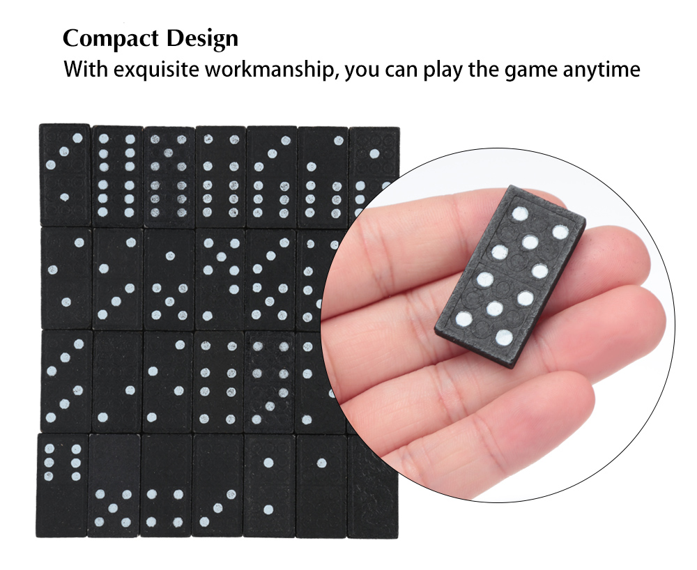 28pcs Classic Double Six Domino Pieces with Wooden Box 28pcs Classic Double Six Domino Pieces with Wooden Box