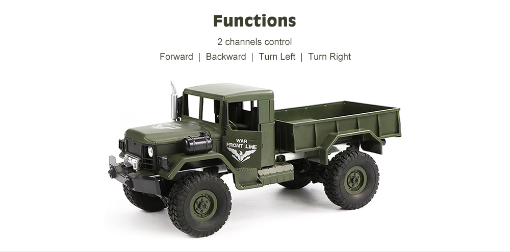 JJRC Q62 1/16 2.4G 4WD Off-Road Military Truck Crawler RC Car Toy JJRC Q62 1/16 2.4G 4WD Off-Road Military Truck Crawler RC Car Toy