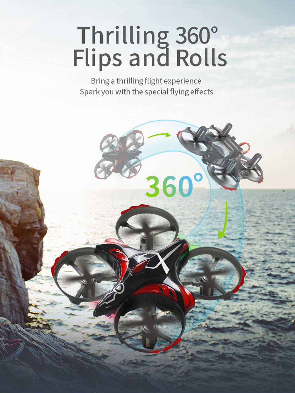 JJRC H56 TaiChi RC Drone Interactive Altitude Hold Gesture Control Throw Shake Fly 3D Flip One Key Takeoff Landing JJRC H56 TaiChi RC Drone Interactive Altitude Hold Gesture Control Throw Shake Fly 3D Flip One Key Takeoff Landing