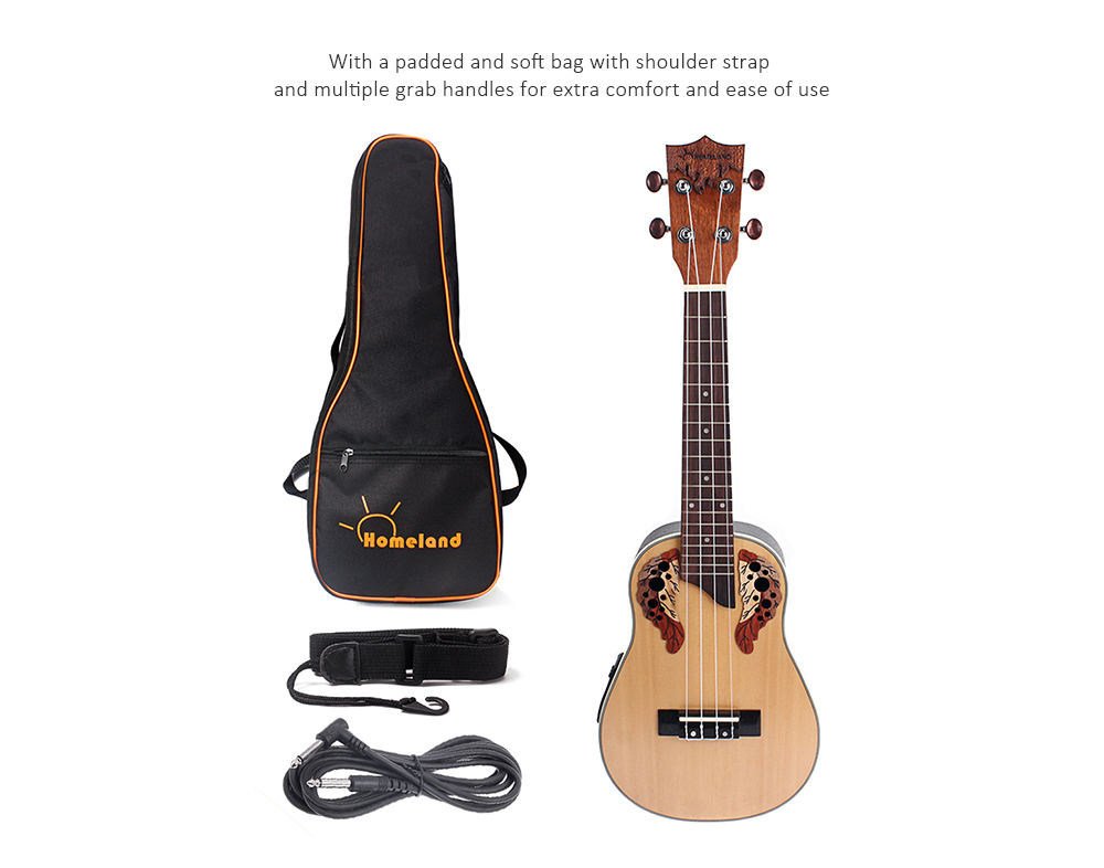 23 inch Ukulele Spruce Rosewood Fingerboard Bridge with Built-in EQ Bracket