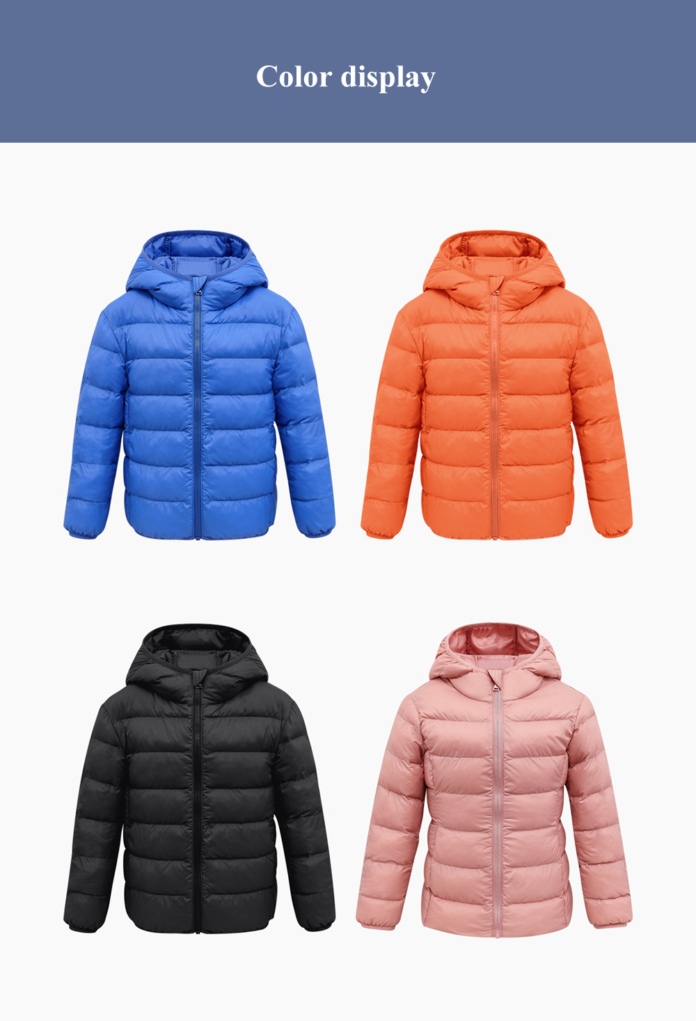 Lightweight Cotton-padded Unisex Coat for Children Lightweight Cotton-padded Unisex Coat for Children