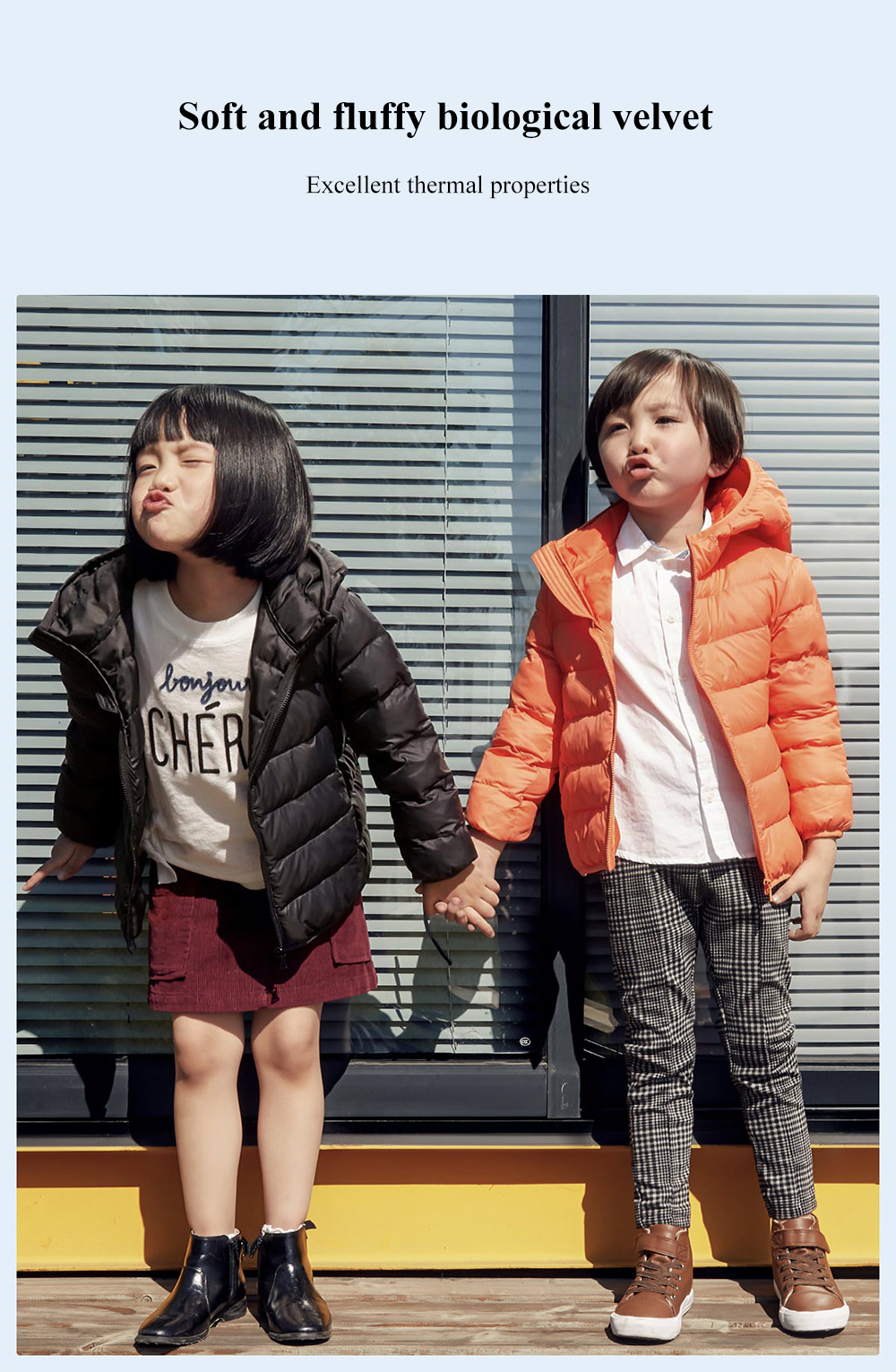 Lightweight Cotton-padded Unisex Coat for Children
