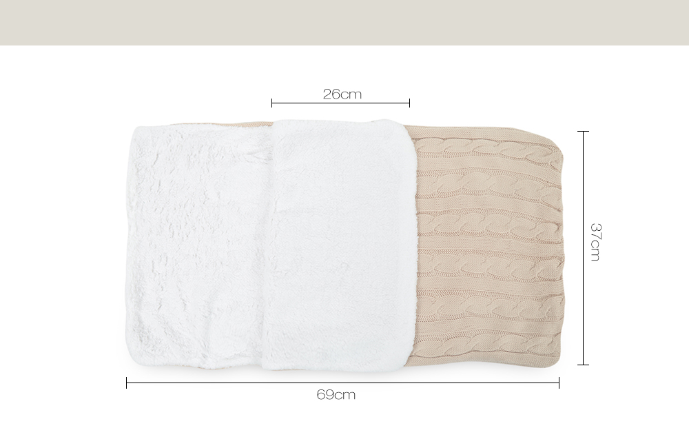 Pram Footmuff Baby Sleeping Bag Thick Wool Knitting Wrap Blanket