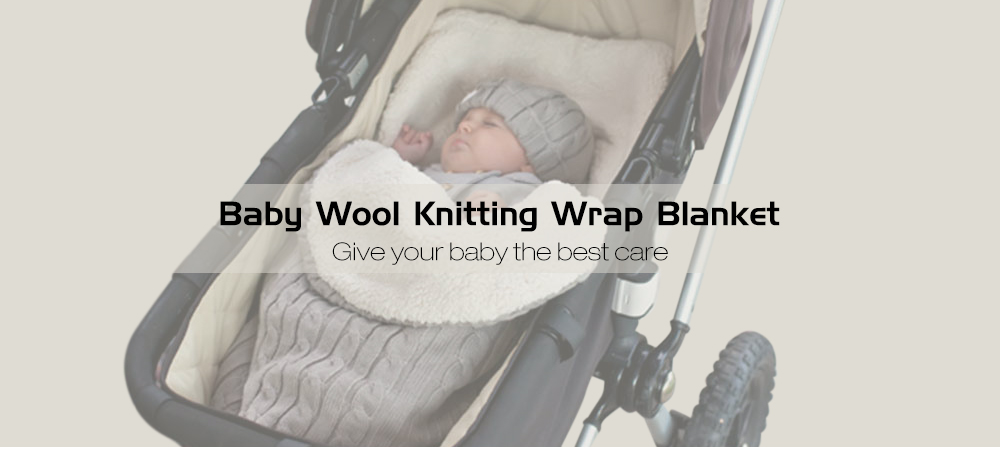 Pram Footmuff Baby Sleeping Bag Thick Wool Knitting Wrap Blanket Pram Footmuff Baby Sleeping Bag Thick Wool Knitting Wrap Blanket