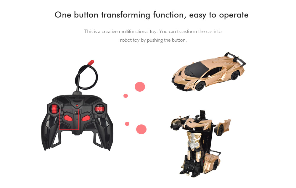 Gesture Sensing Robot One Button Transformation Remote Control Car Toy