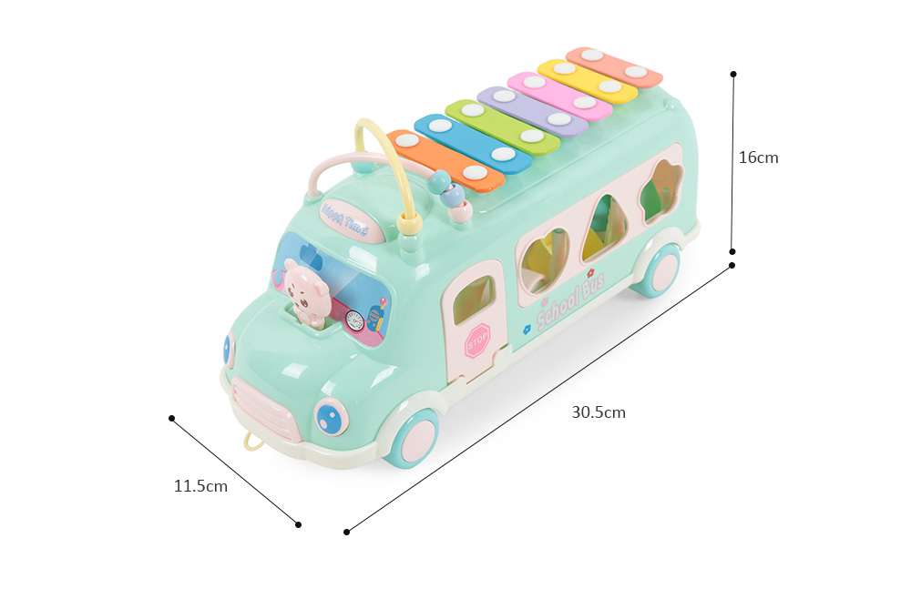 Baby Music Bus with Percussion Piano Matching Blocks