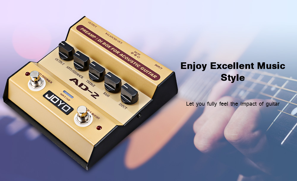 JOYO AD - 2 Preamp DI Box Effect Pedal for Acoustic Guitar JOYO AD - 2 Preamp DI Box Effect Pedal for Acoustic Guitar