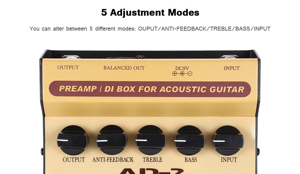 JOYO AD - 2 Preamp DI Box Effect Pedal for Acoustic Guitar JOYO AD - 2 Preamp DI Box Effect Pedal for Acoustic Guitar