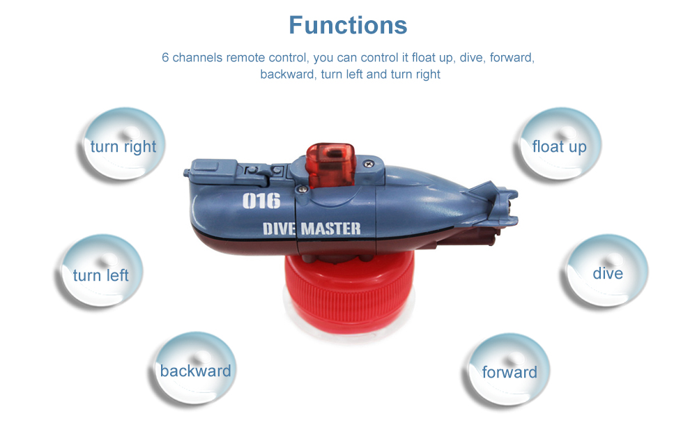 49 Mini Submarine Electric Toy Dive Master Model for Children