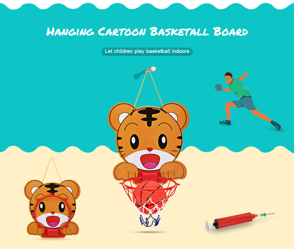 Children Portable Indoor Hanging Cartoon Basketall Board
