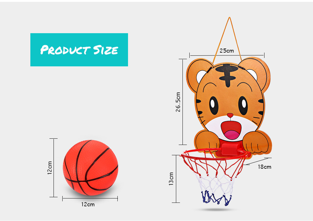 Children Portable Indoor Hanging Cartoon Basketall Board