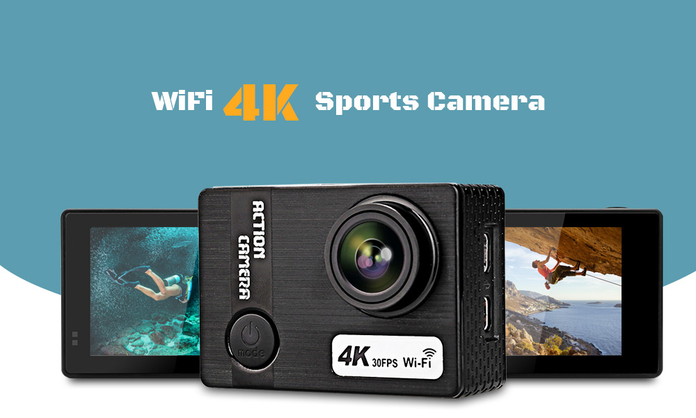 WiFi 4K 30fps 170 Degree Mini FPV Sport Camera