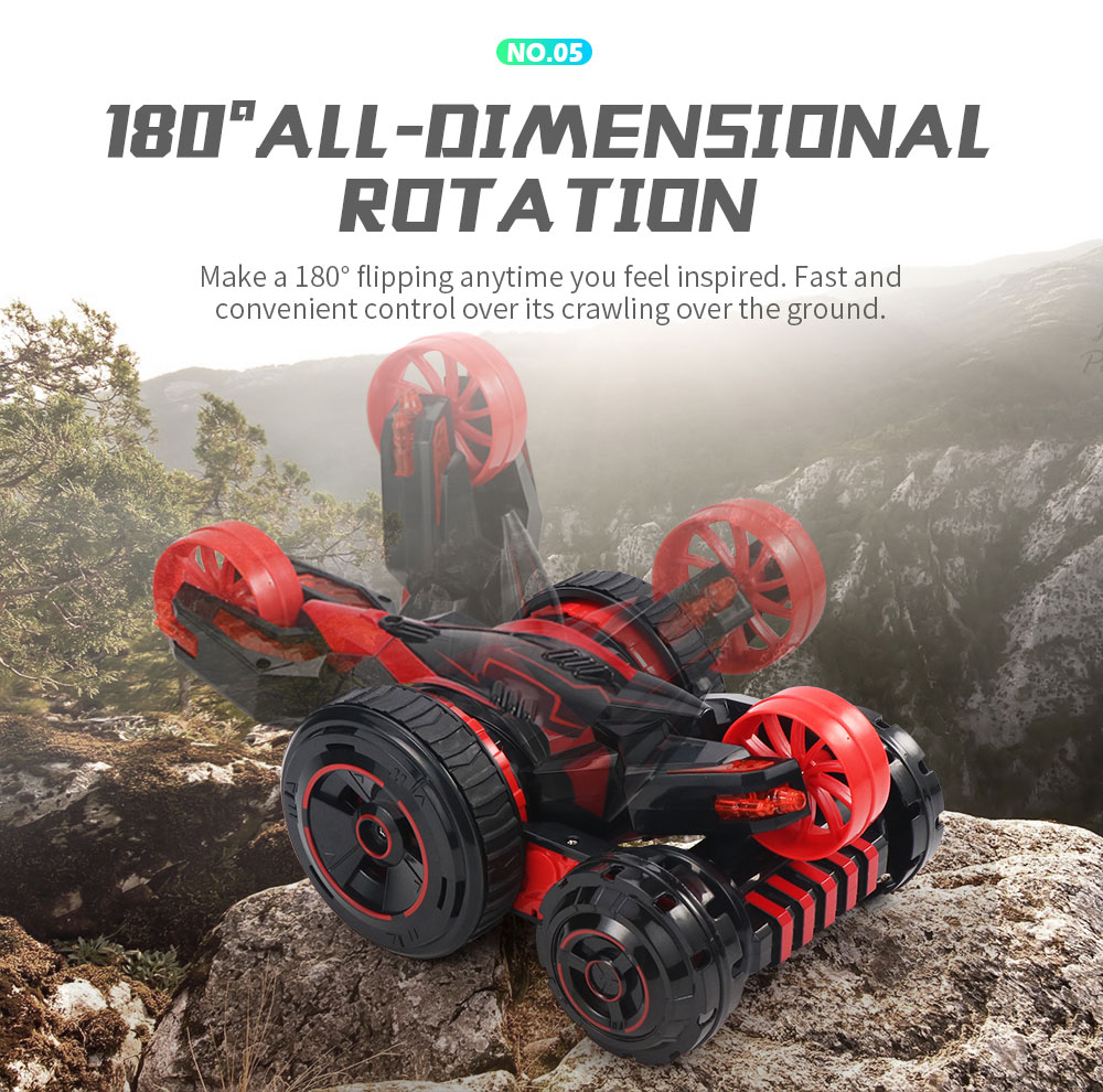 JJRC Q49 Acro Cool Light 360-degree Rotation One Key Transform Stunt RC Car