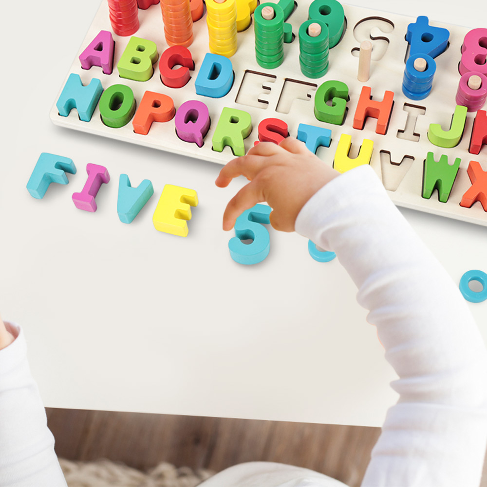 Child Wooden Logarithmic Board with Digital Letter