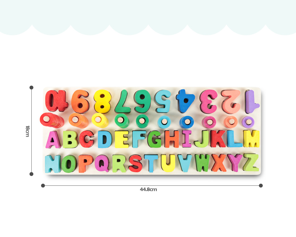 Child Wooden Logarithmic Board with Digital Letter